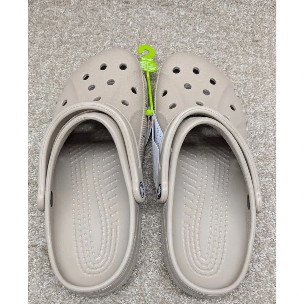 Crocs 10126-2V3 Unisex Flat Heel Beige Closed Toe Slip-On Clog Shoes Size W11/M9